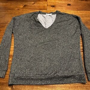 Carve Designs Gray Leopard Print Sweater